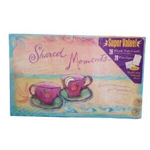 Shared Moments Blank Note Card Kit 20 Count Decorative Notecards & Envelopes